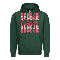 Sports Green senior cheer 2024 Zipper Hoodie - MaliasSmallBusiness