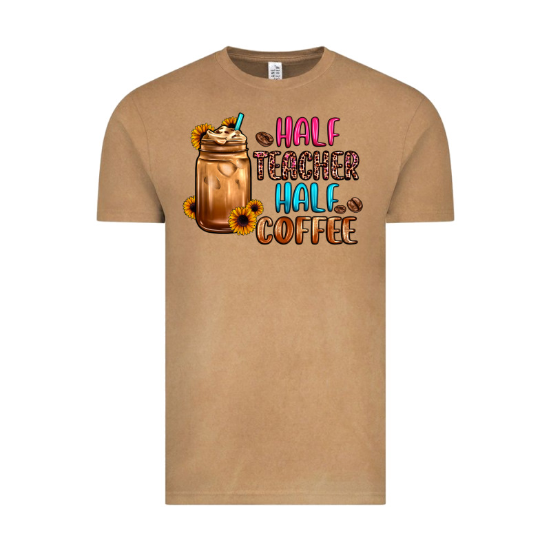 Half Teacher Half Coffee Vintage Tee by JahusDesignShop | Teevron