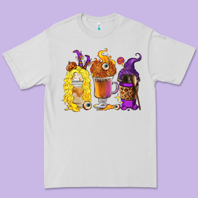 Premium Tee Halloween hocus pocus coffee cups