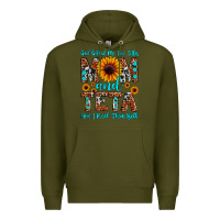 Army Green god gifted me two titles mom and teta and i rock t Premium Hoodie - JahusDesignShop