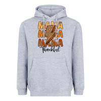Heather Grey Thankful Mama Heavyweight Hoodie - MaliasSmallBusiness
