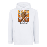 White Thankful Mama Heavyweight Hoodie - MaliasSmallBusiness