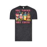 Vintage Black half teacher half coffee Vintage Tee - JahusDesignShop