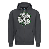 Smoke four leaf clover dalmatian print grunge Zipper Hoodie - MaliasSmallBusiness