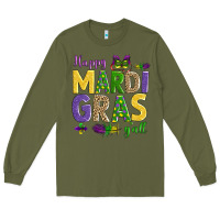 Army Green happy mardi gras y'all Long Sleeve Tee - AdoDesignShop