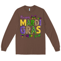 Chestnut happy mardi gras y'all Long Sleeve Tee - AdoDesignShop