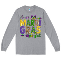 Heather Grey happy mardi gras y'all Long Sleeve Tee - AdoDesignShop