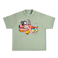 Oil Green easter excavator Urban Heavy Tee - AdoDesignShop