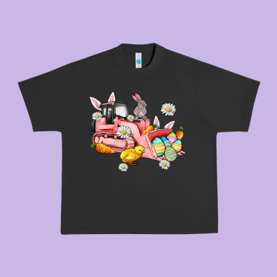 Easter Excavator Urban Heavy Tee Designed By Adodesignshop