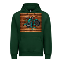 Forest Green woodgrain motorcycle Urban Hoodie - TumblerDesignByShophia