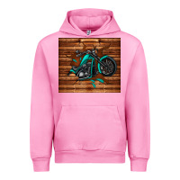 Fuchsia Pink woodgrain motorcycle Urban Hoodie - TumblerDesignByShophia