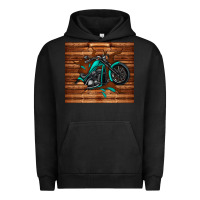 Pigment Black woodgrain motorcycle Urban Hoodie - TumblerDesignByShophia
