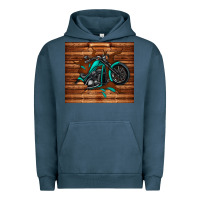 Pigment Midnight Navy woodgrain motorcycle Urban Hoodie - TumblerDesignByShophia