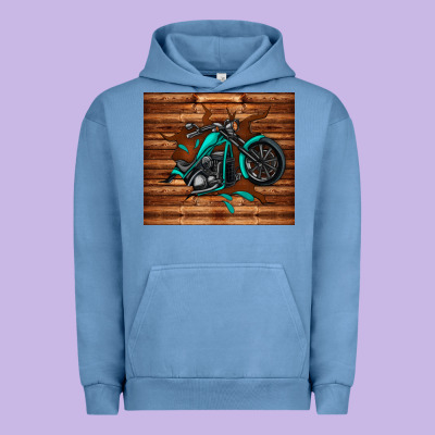 Woodgrain Motorcycle Urban Hoodie Designed By Tumblerdesignbyshophia