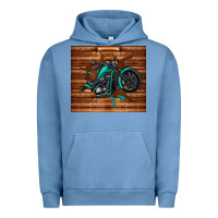Pigment Pebble Blue woodgrain motorcycle Urban Hoodie - TumblerDesignByShophia