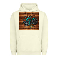 Pigment Pistachio woodgrain motorcycle Urban Hoodie - TumblerDesignByShophia