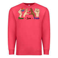 Cardinal Peace Love Pride Premium Sweatshirt - BundleAndBundleShop