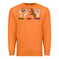 Carrot Peace Love Pride Premium Sweatshirt - BundleAndBundleShop