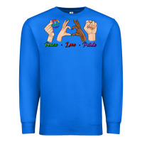 True Royal Peace Love Pride Premium Sweatshirt - BundleAndBundleShop