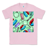 Bubblegum Pink sciences seamless pattern Classic Tee - BundleAndBundleShop