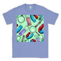 Colony Blue sciences seamless pattern Classic Tee - BundleAndBundleShop