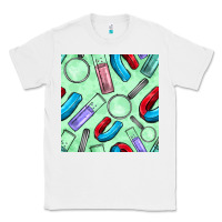 White sciences seamless pattern Classic Tee - BundleAndBundleShop