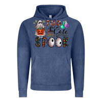 Vintage Denim too cute to spook Vintage Hoodie - CowhideDigitalArt