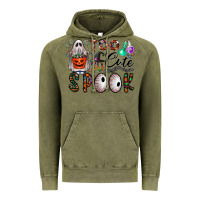 Vintage Olive too cute to spook Vintage Hoodie - CowhideDigitalArt