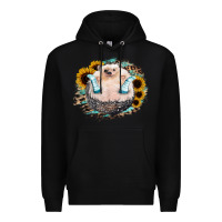 Black Hedgehog with Sunflower Premium Hoodie - Bettercallsaul