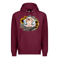 Burgundy Hedgehog with Sunflower Premium Hoodie - Bettercallsaul