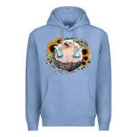 Colony Blue Hedgehog with Sunflower Premium Hoodie - Bettercallsaul