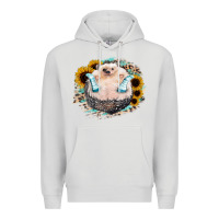 Dove Grey Hedgehog with Sunflower Premium Hoodie - Bettercallsaul