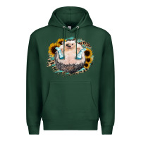 Sports Green Hedgehog with Sunflower Premium Hoodie - Bettercallsaul
