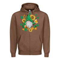 Chestnut st patrick's day shamrock sunflowers gnome Zipper Hoodie - MaliasSmallBusiness