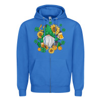 True Royal st patrick's day shamrock sunflowers gnome Zipper Hoodie - MaliasSmallBusiness
