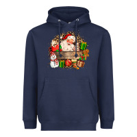 Navy Santa Heavyweight Hoodie - MaliasSmallBusiness