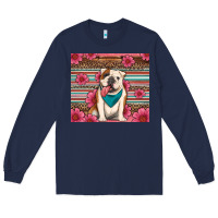 Navy british bulldog floral serape tumbler Long Sleeve Tee - Artiststas