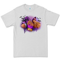 Dove Grey Halloween sneaker and heel afro woman Premium Tee - RanaPortraitStore