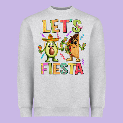 Let's Fiesta Taco Heavyweight Sweatshirt Designed By Jahusdesignshop