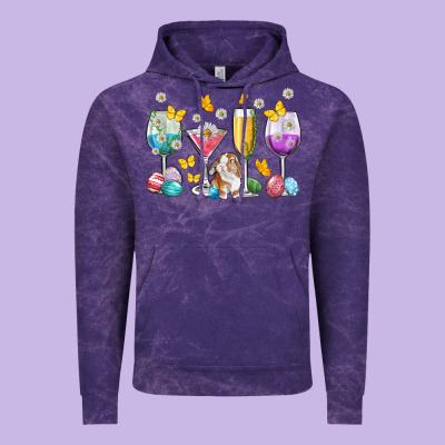 Easter Wine Glasses Easter Day Vintage Hoodie Designed By Neo Western