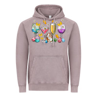 Vintage Zinc Easter wine glasses Easter Day Vintage Hoodie - Neo Western