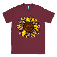 Burgundy sunflower leopard Classic Tee - JahusDesignShop