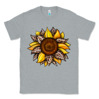Heather Grey sunflower leopard Classic Tee - JahusDesignShop