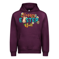 Mauve Wine Happy Easter y'all Easter Day Urban Hoodie - HowdyJamesFarm