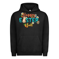 Pigment Black Happy Easter y'all Easter Day Urban Hoodie - HowdyJamesFarm