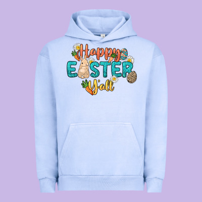 Happy Easter Y'all Easter Day Urban Hoodie Designed By Howdyjamesfarm