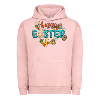 Pigment Salmon Happy Easter y'all Easter Day Urban Hoodie - HowdyJamesFarm