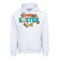 White Happy Easter y'all Easter Day Urban Hoodie - HowdyJamesFarm