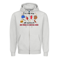 Dove Grey i'm a hot mess,always stressed,and proudly a baseb Zipper Hoodie - MaliasSmallBusiness