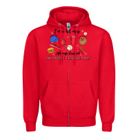 Red i'm a hot mess,always stressed,and proudly a baseb Zipper Hoodie - MaliasSmallBusiness